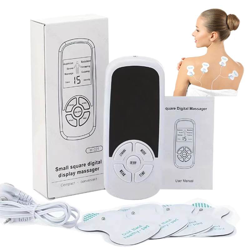 Multi-functional Pulse Electric Muscle Stimulator Back Body Massage Tens Acupuncture Meridian Physiotherapy Digital Massage Tool