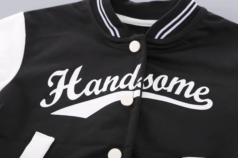 Dziecięca wersja koreańska zestaw wiosenno-jesienny chłopięcy nowy baseballowy zestaw z długimi rękawami dziecięcy nadrukowany napis moda codzienna dwuczęściowy zestaw