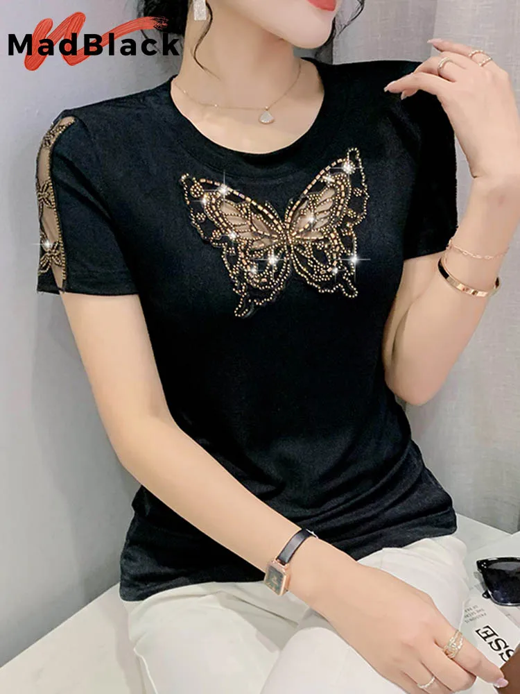 

Женская футболка с круглым вырезом и бантом, с коротким рукавом