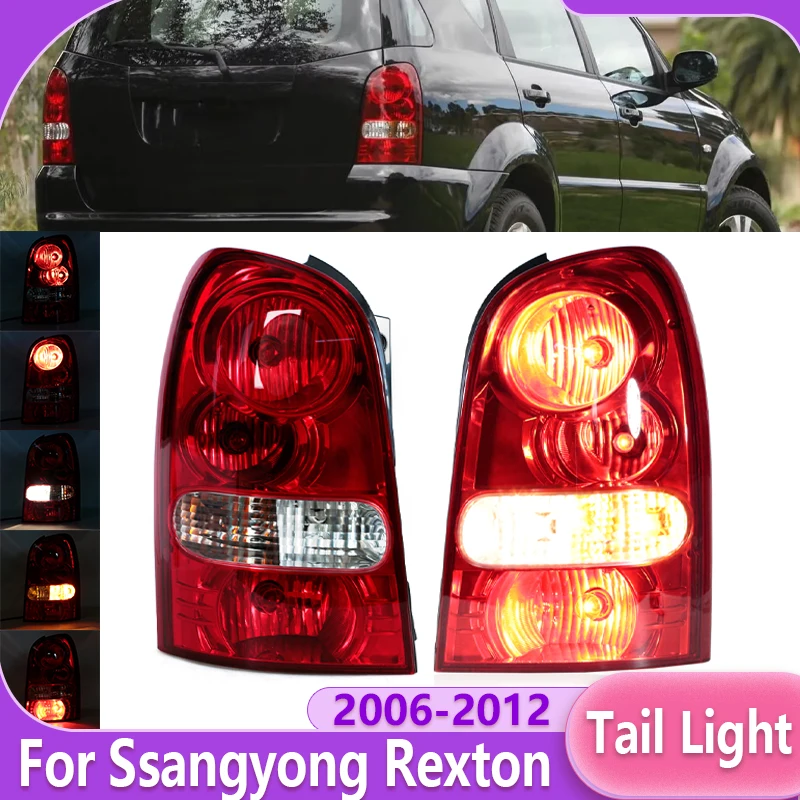 Car Tail Light Assembly Rear Brake Stop Lamp Turn Signal Reversing Lamp For Ssangyong Rexton 2006-2012 8360108B02 8360208B02