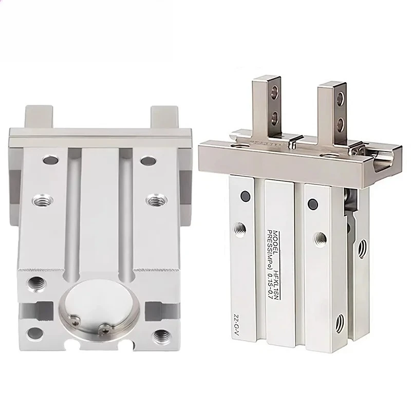 AirTAC Extended Stroke HFKL Air Finger Gripper Parallel With Guide Pneumatic Cylinder HFKL10/16/20/25 Clamping Jaw B N F Magnet