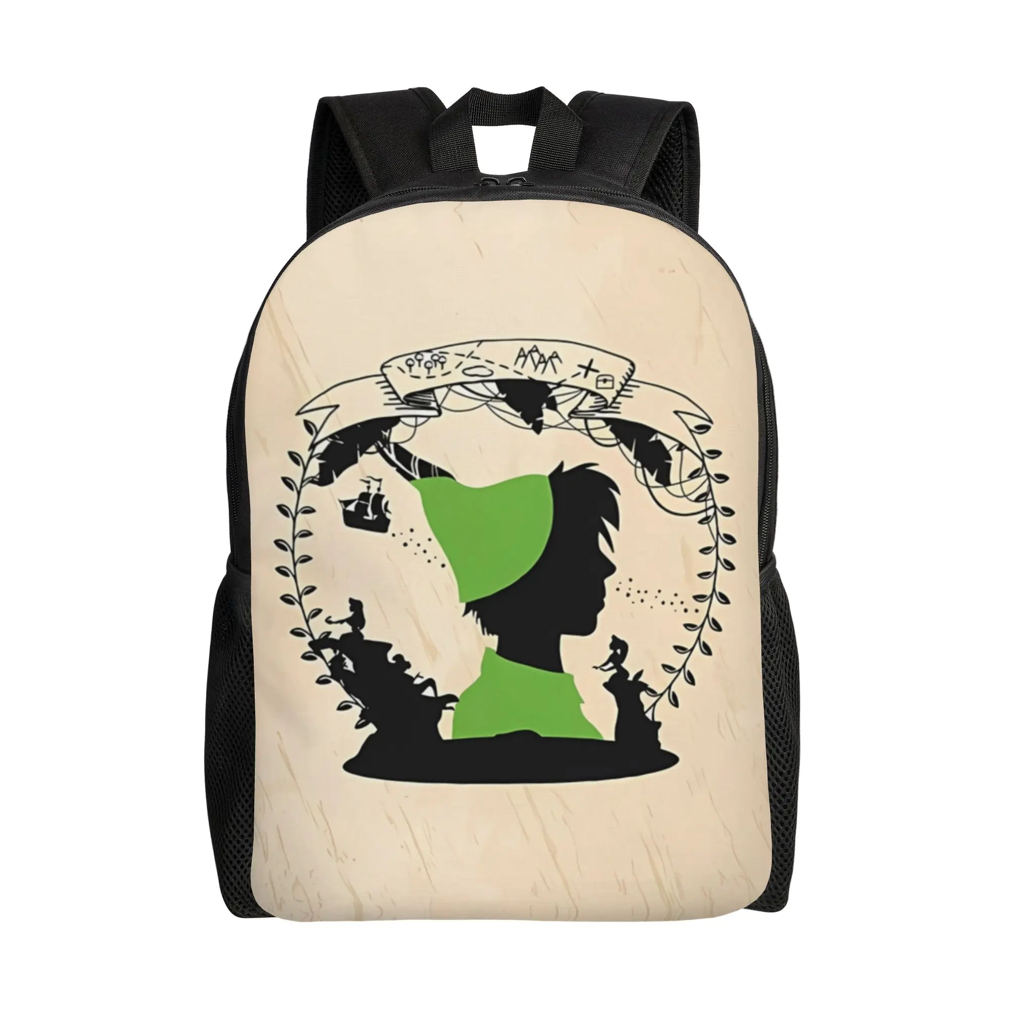 

Back to school season Cartoon Bookbag Peter Pan College Student Versatile Backpack
