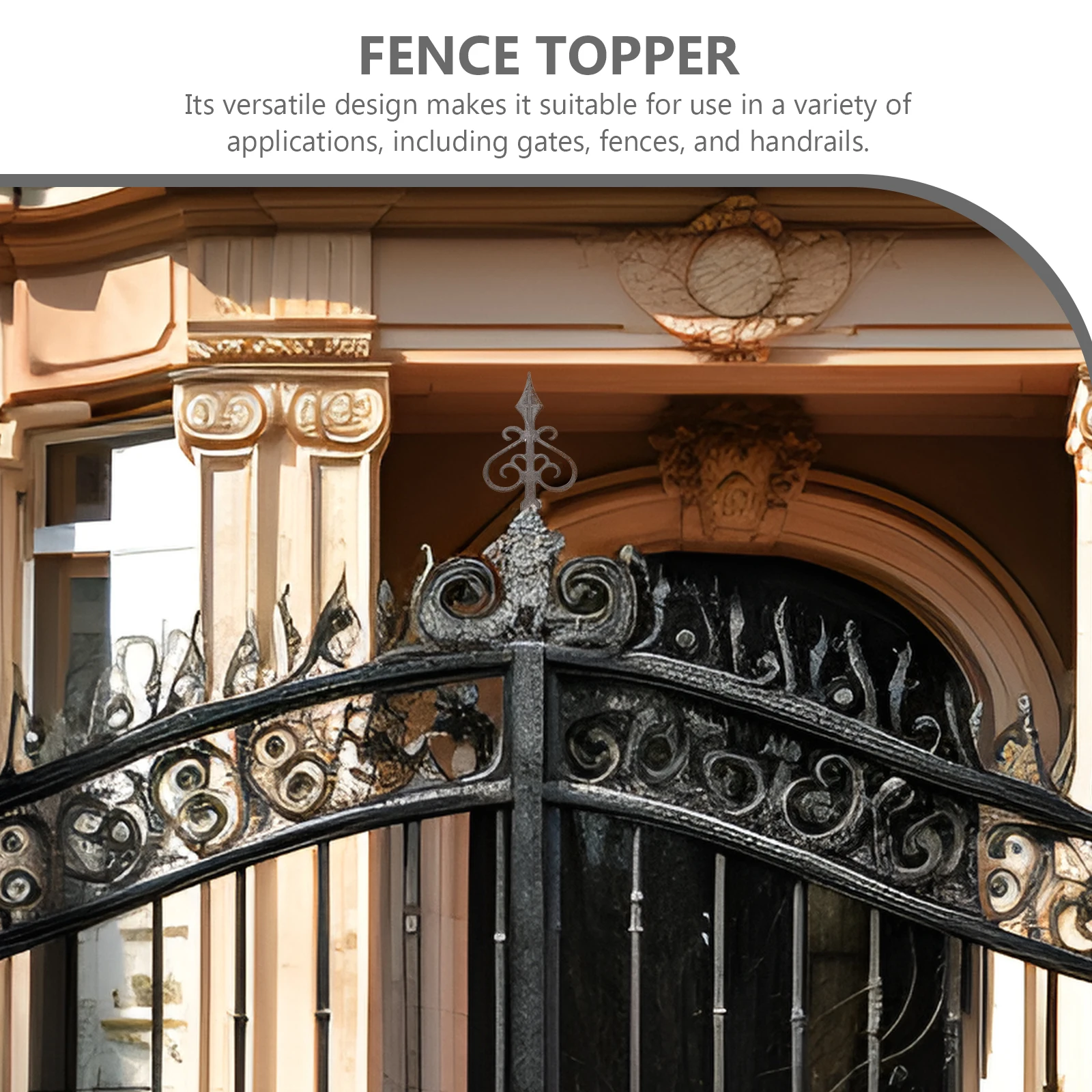 

Cast Iron Fence Finials Durable Metal Gate Border Fence Topper Pointy Post Spike Outdoor Decorative Construction Tools