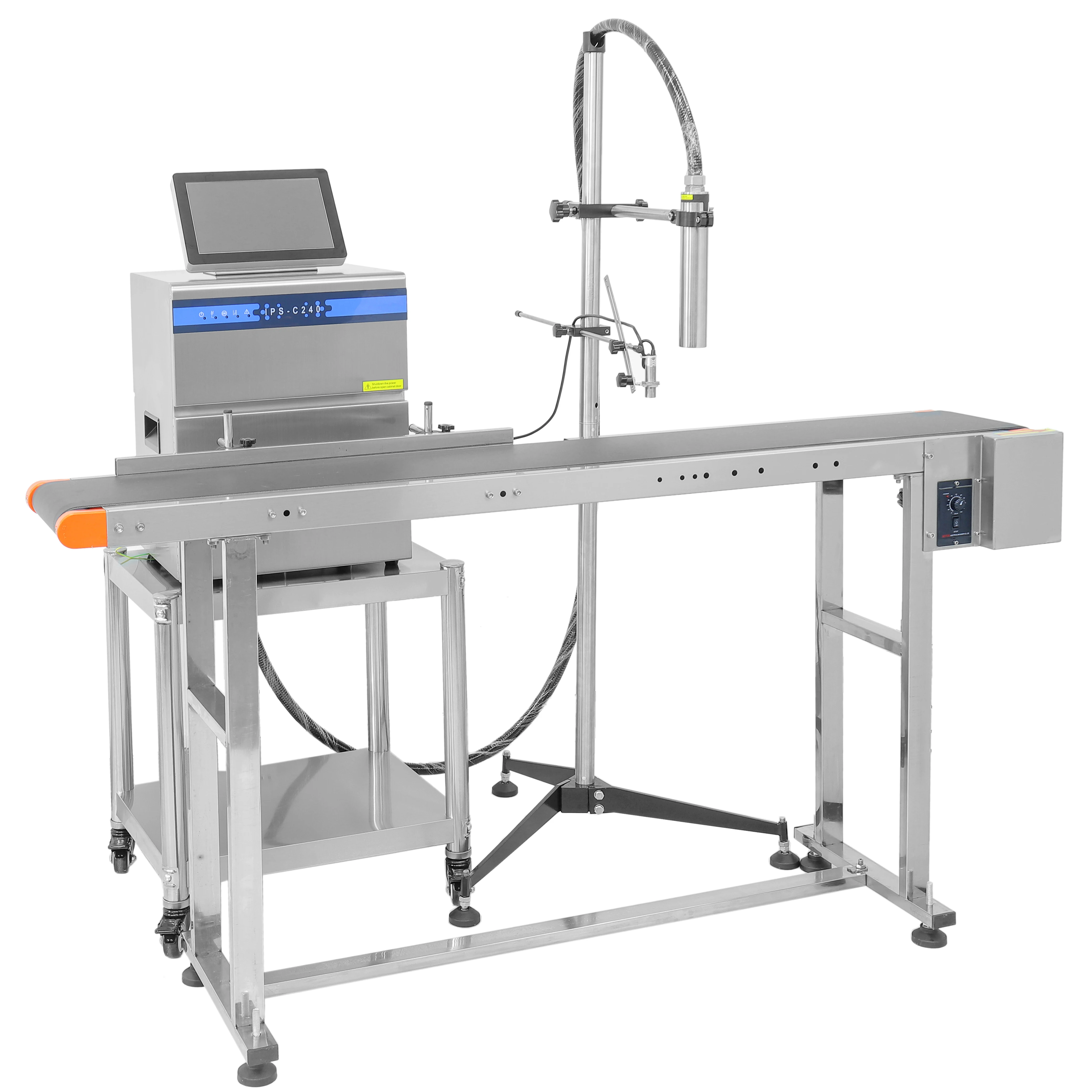 Easy Operate Industrial Continuous Inkjet Printer CIJ Coder Printing On Flexible Film Foils Labels Glass Masonry