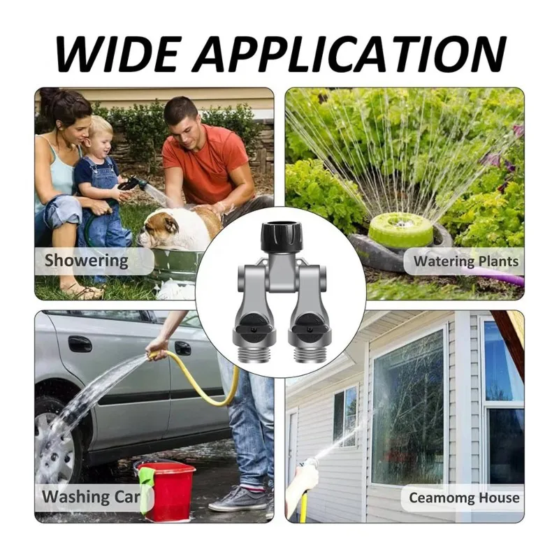 

A74E-Клапан и Y-образный соединитель из алюминиевого сплава - полнопоточный, металлические насадки для шлангов для садоводства