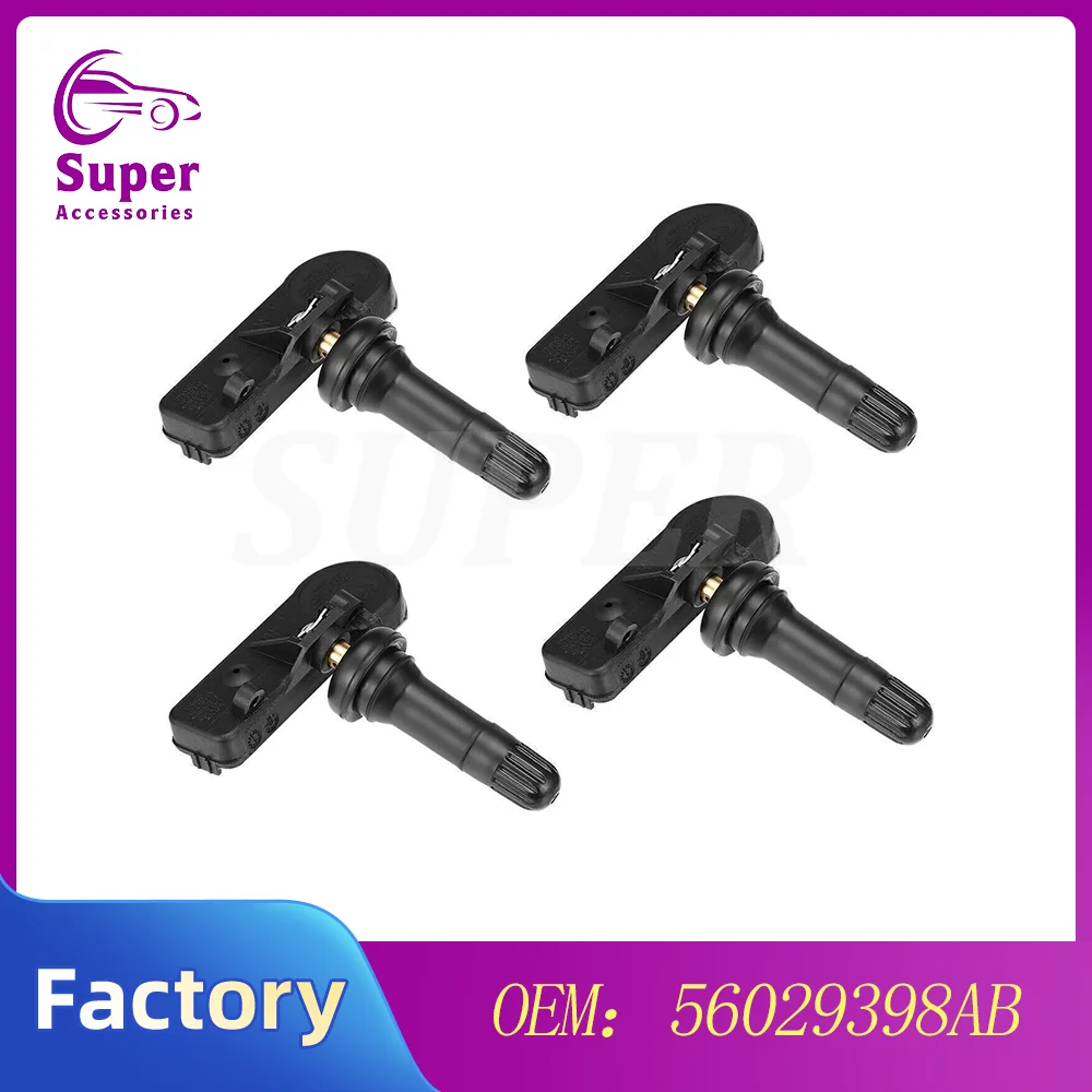 

4PCS Tire Pressure Monitor Sensor 56029398AB 68241067AA For Chrysler Voyager Dodge Durango Jeep Grand Cherokee Fiat 433MHZ TPMS