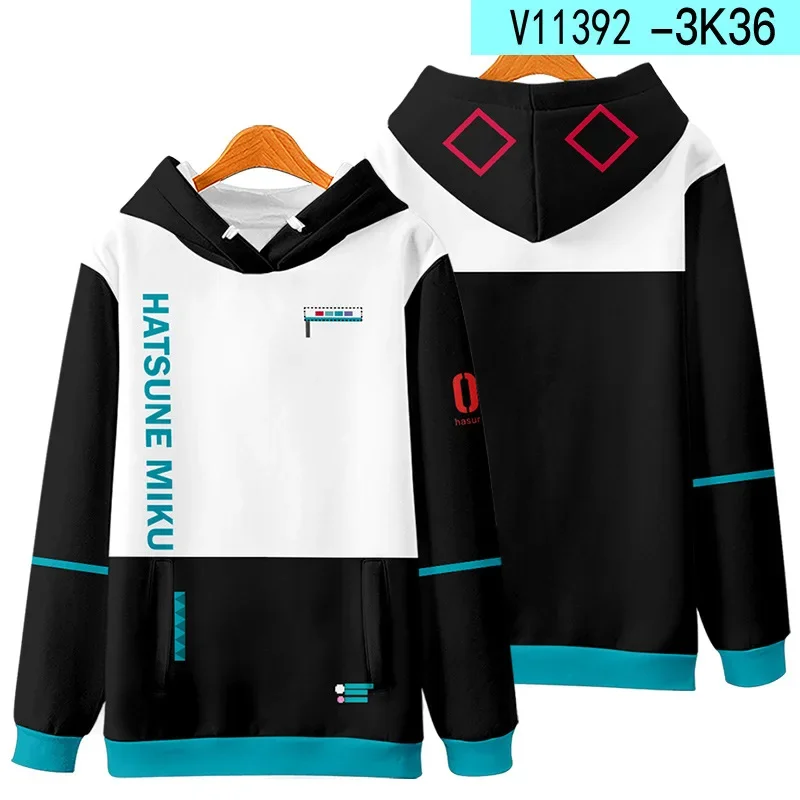 Kawaii Cartoon Hatsune Miku Anime-Charaktere Winter 3D-Druck Reißverschluss-Cardigan Kapuzenpullover Freundschafts-Überraschung Geburtstagsgeschenke – Detail 6