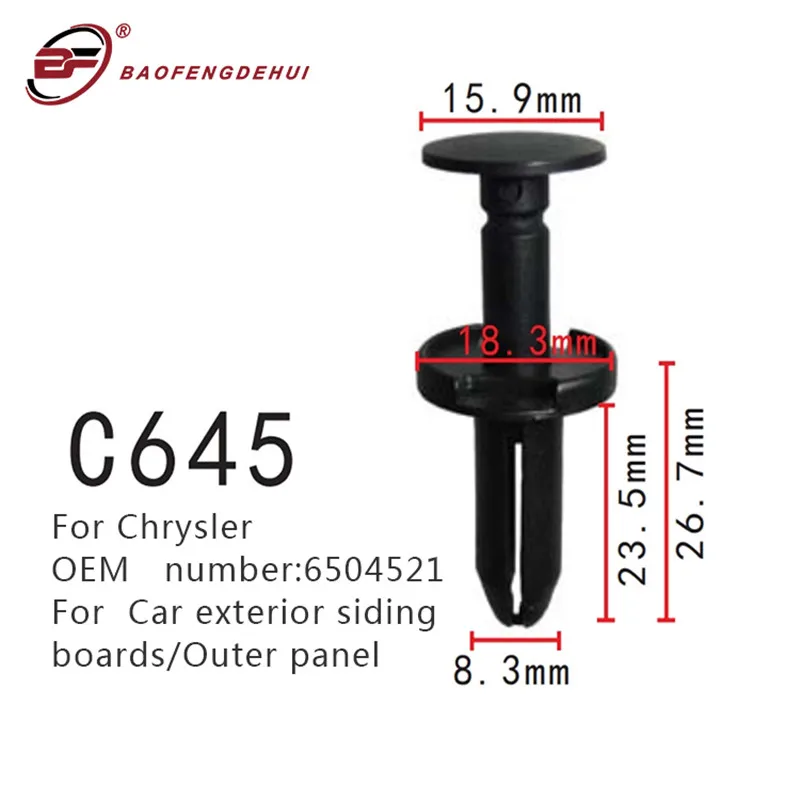 50PCS Car Exterior Siding Boards Fastener 6504521 For Chrysler Outer Panel Positioning Buckle