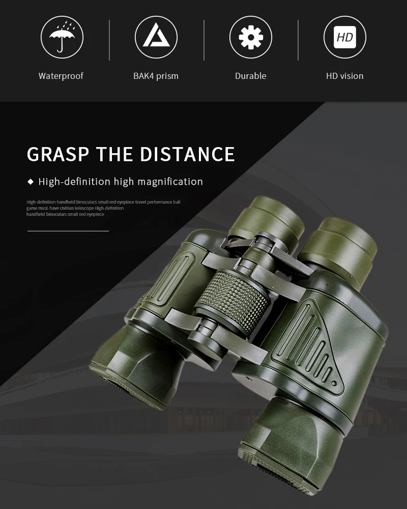 50x50 telescópio hd caça binóculos de alta definição 99-tipo telescópio de acampamento ao ar livre para acampamento binóculos de visão noturna