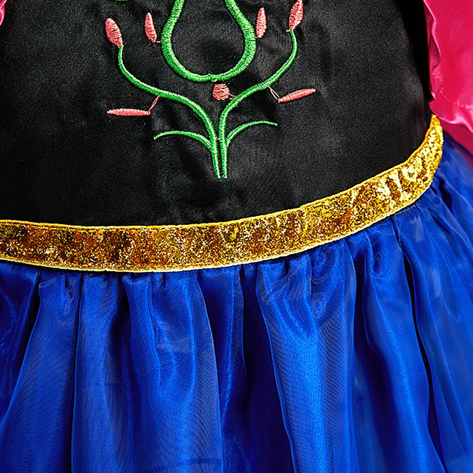 Mädchen Prinzessinnenkleid Kinder Fantasie-Cosplay-Kostüm Kinder Party Ballkleid Halloween Karneval Verkleidungskleidung Buchwoche – Detail 3