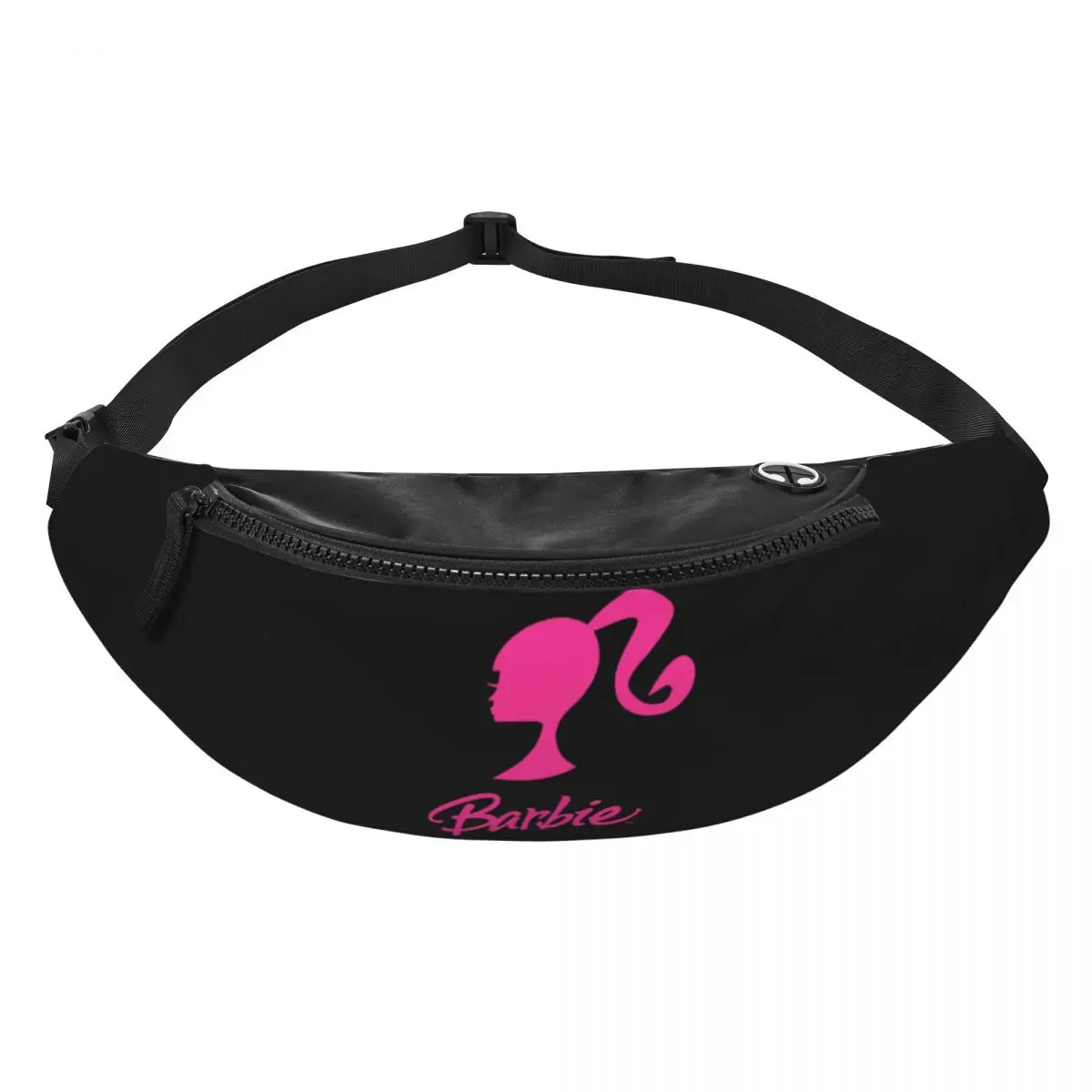 Custom Barbie Logo Fanny Pack Women Men Fashion Girl Crossbody Waist Bag for Traveling Phone Money Pouch