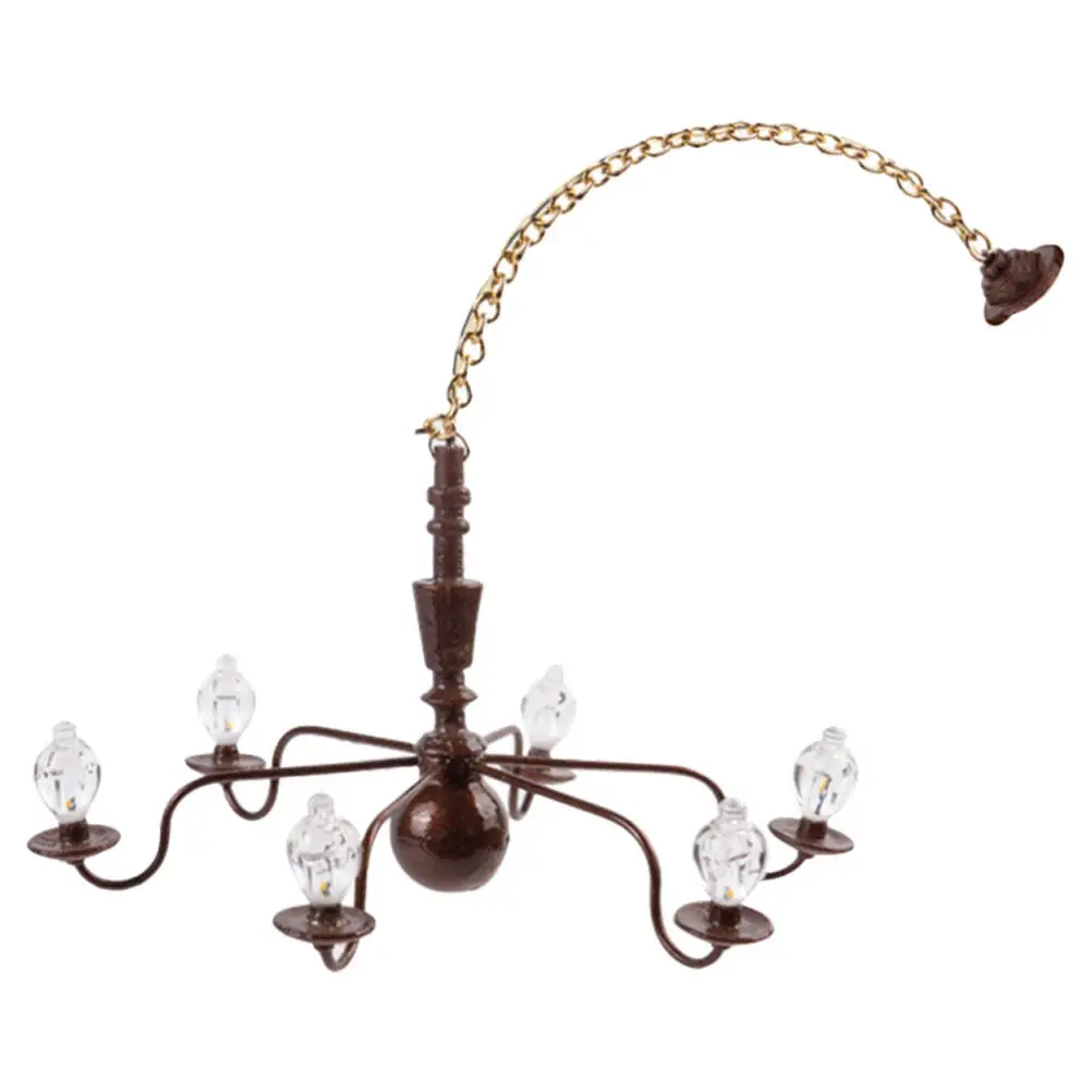 

Miniature Hanging Lamp Metal ABS Luminous Ceiling Light for Mini House Sand Table DIY Micro Landscaping Decorative Scene