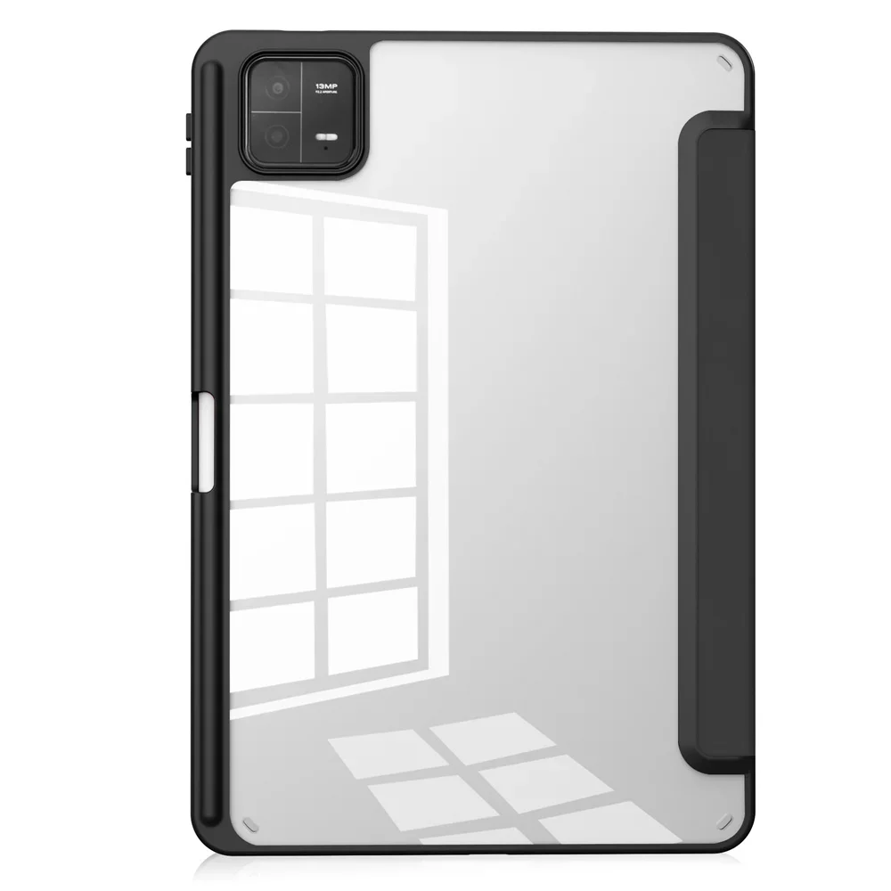 Para xiaomi mi pad 6 pro caso 11 lápis titular transparente suporte traseiro tablet escudo para funda xiaomi pad 6 caso mi pad 6 pro 2023