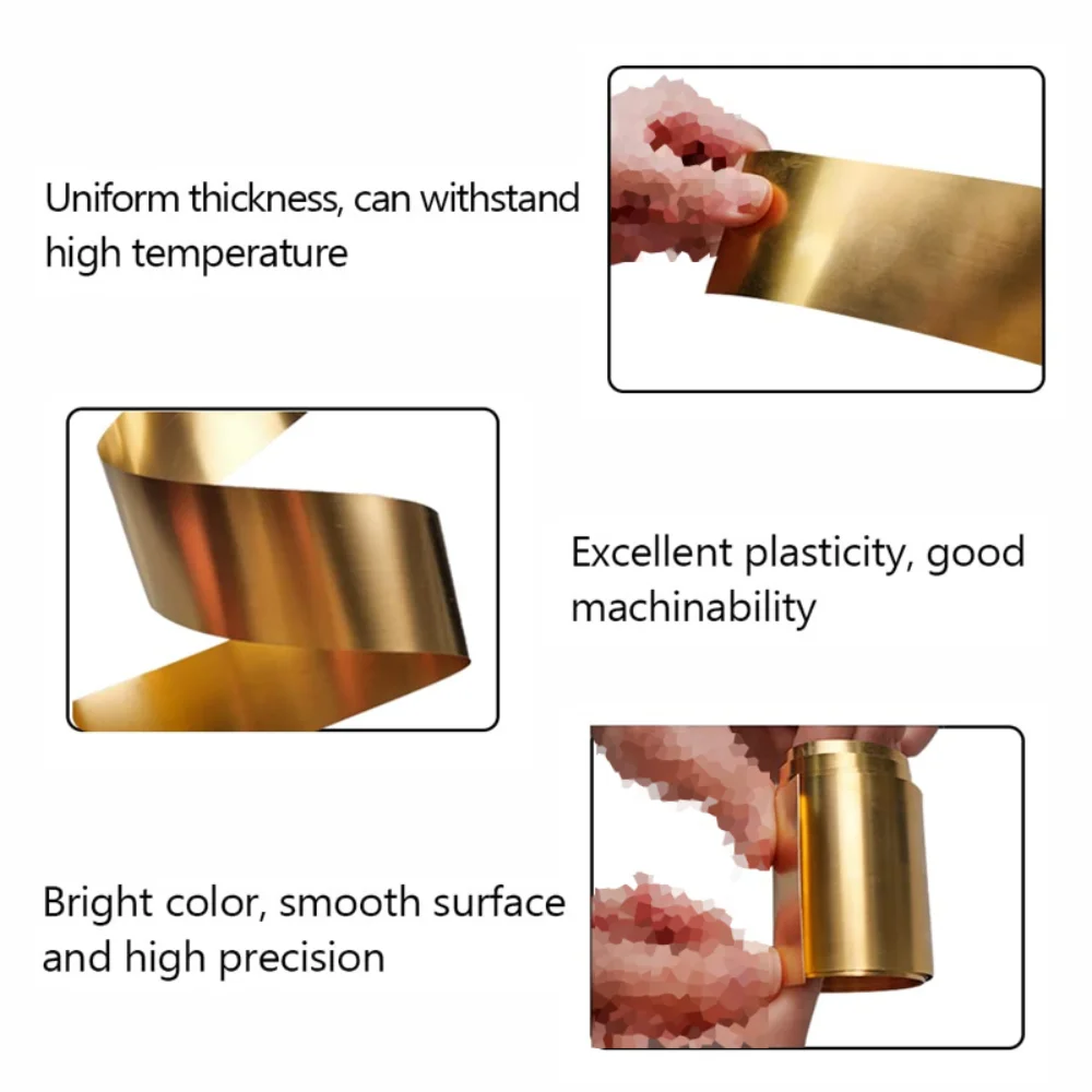 Length1000mm Brass Strip Roll Length Thickness 0.01/0.02/0.03/0.05/0.08-0.3mm Brass Foil Width 10/20/30-200mm Brass Strip Sheet