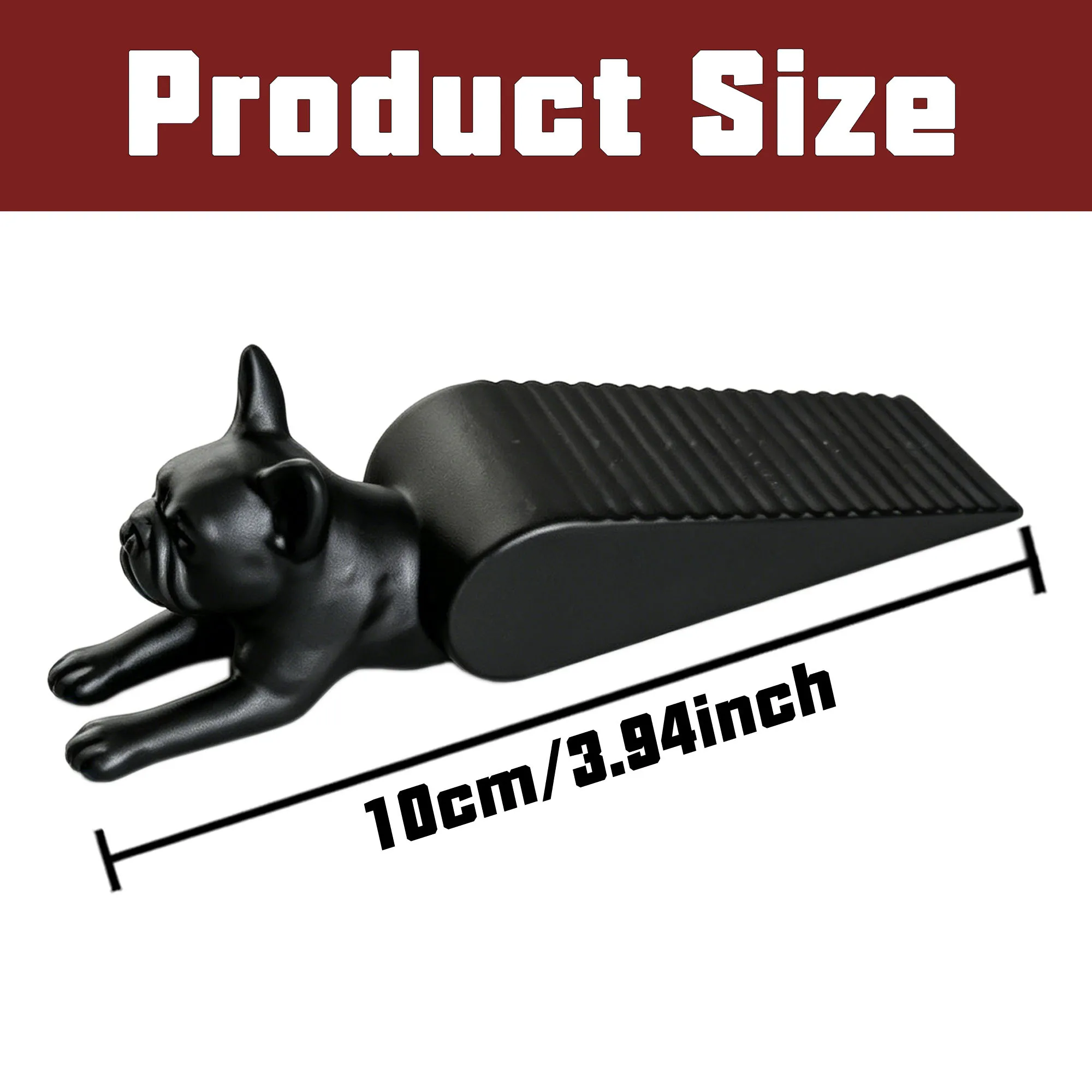 1/2pcs Black 3D Dog Door Stoppers, cute stereo puppy shapes, non-slip base, hold doors firm, stop wind slams.
