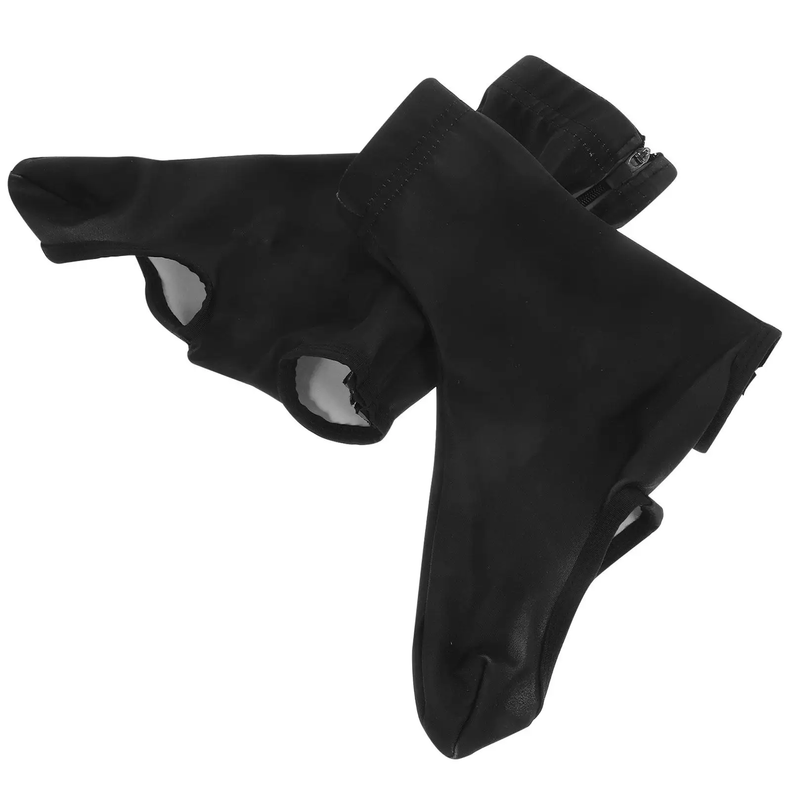 1 Pair Waterproof Cycling Shoe Covers Thermal Warm Overshoes for Men Women Black Windproof Riding Bike Shoe Covers Winter - view 3