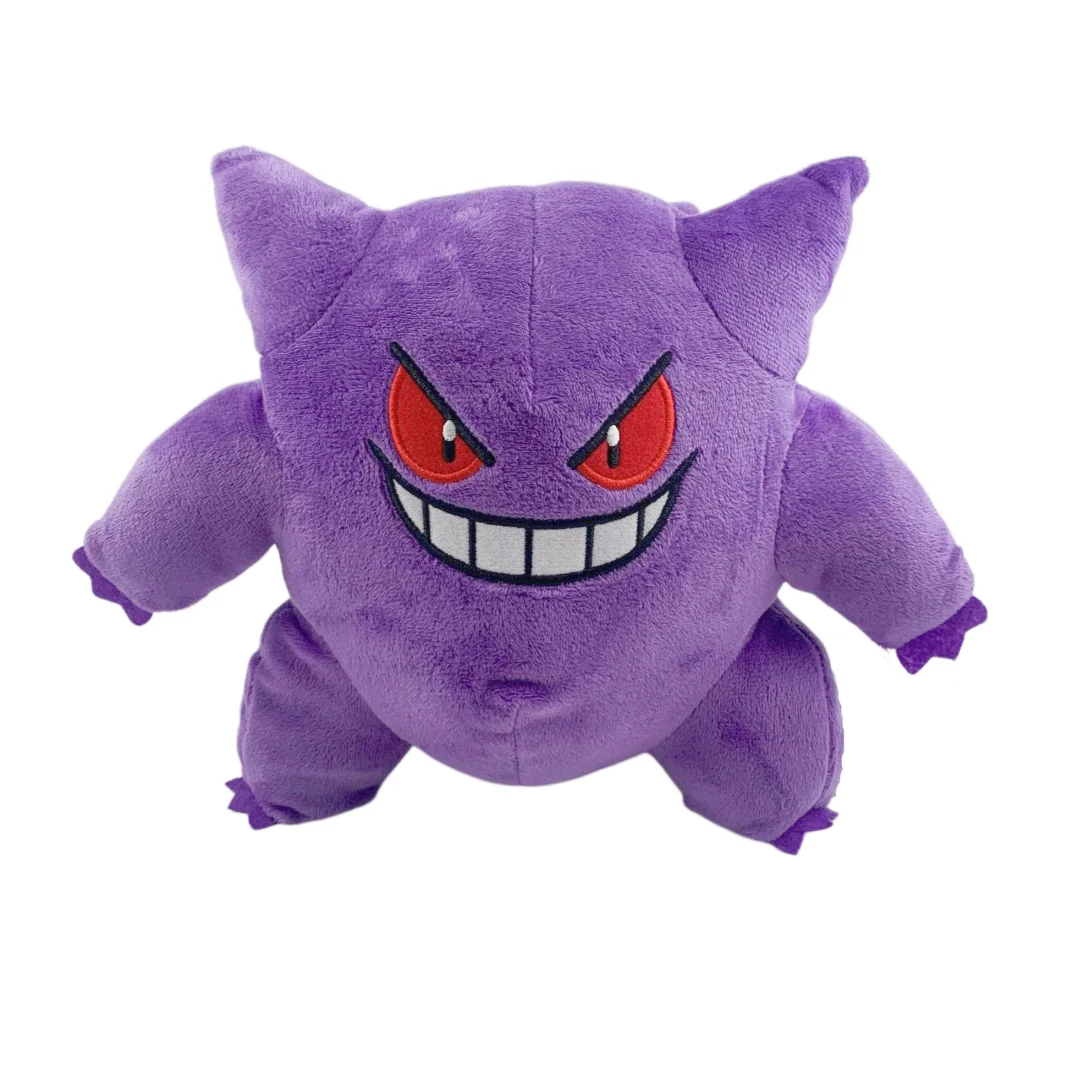 22cm Standing Gengar Plush Toy Anime Pocket Monster Mega Gengar Soft Peluche Doll Home Decor Ornament Kids Birthday Holiday Gift