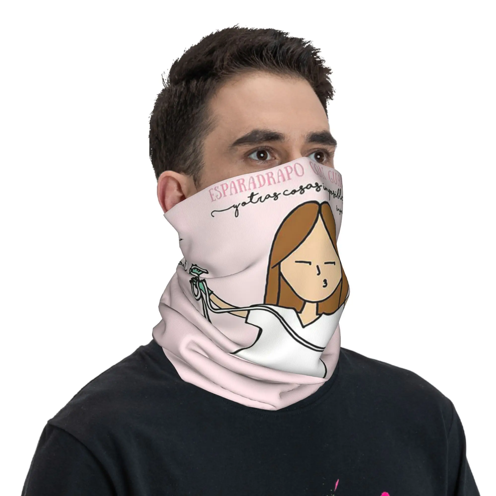 Enfermera En Apuros معاطف للأطباء والممرضات باندانا الرقبة الجراب مطبوعة الوجه وشاح دافئ عقال ركوب للرجال النساء الكبار قابل للغسل