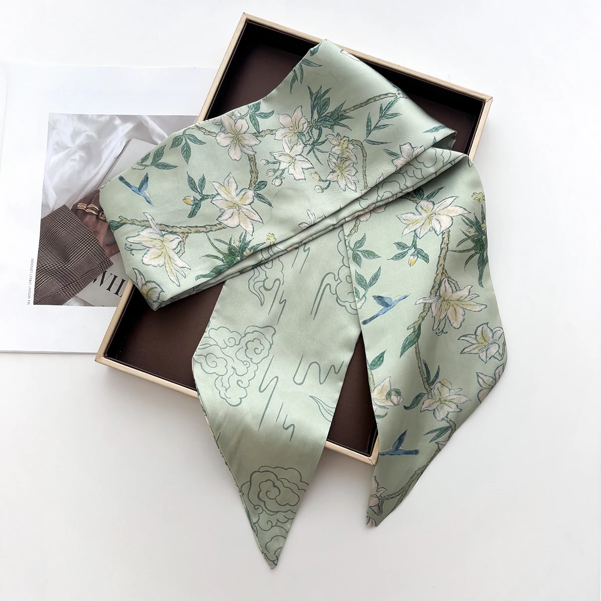 ผ้าพันคอผ้าไหมเทียมแบบหรูหราสำ - Silk Tie Woven บทวิจารณ์และราคา