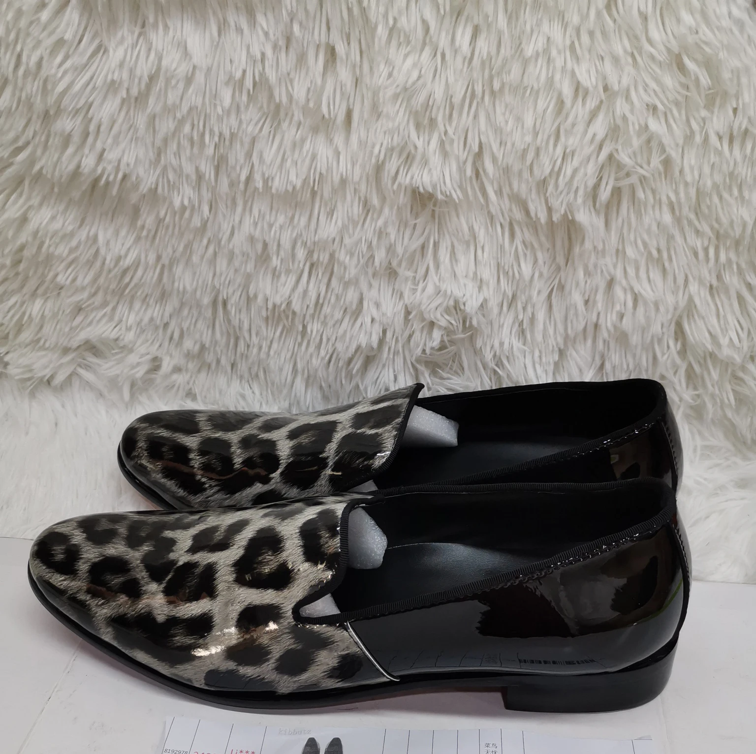 Leopard Prints Men Business Shoes Luxury Fashion Round Toe Slip On Flat Casual Shoes Formal Dress Driving Loafers