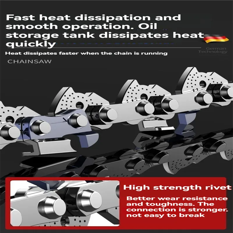12/16인치 목공용 톱 체인 무선 전기톱 바 전기 충전식 톱날 벌목용 톱 체인 액세서리 체인