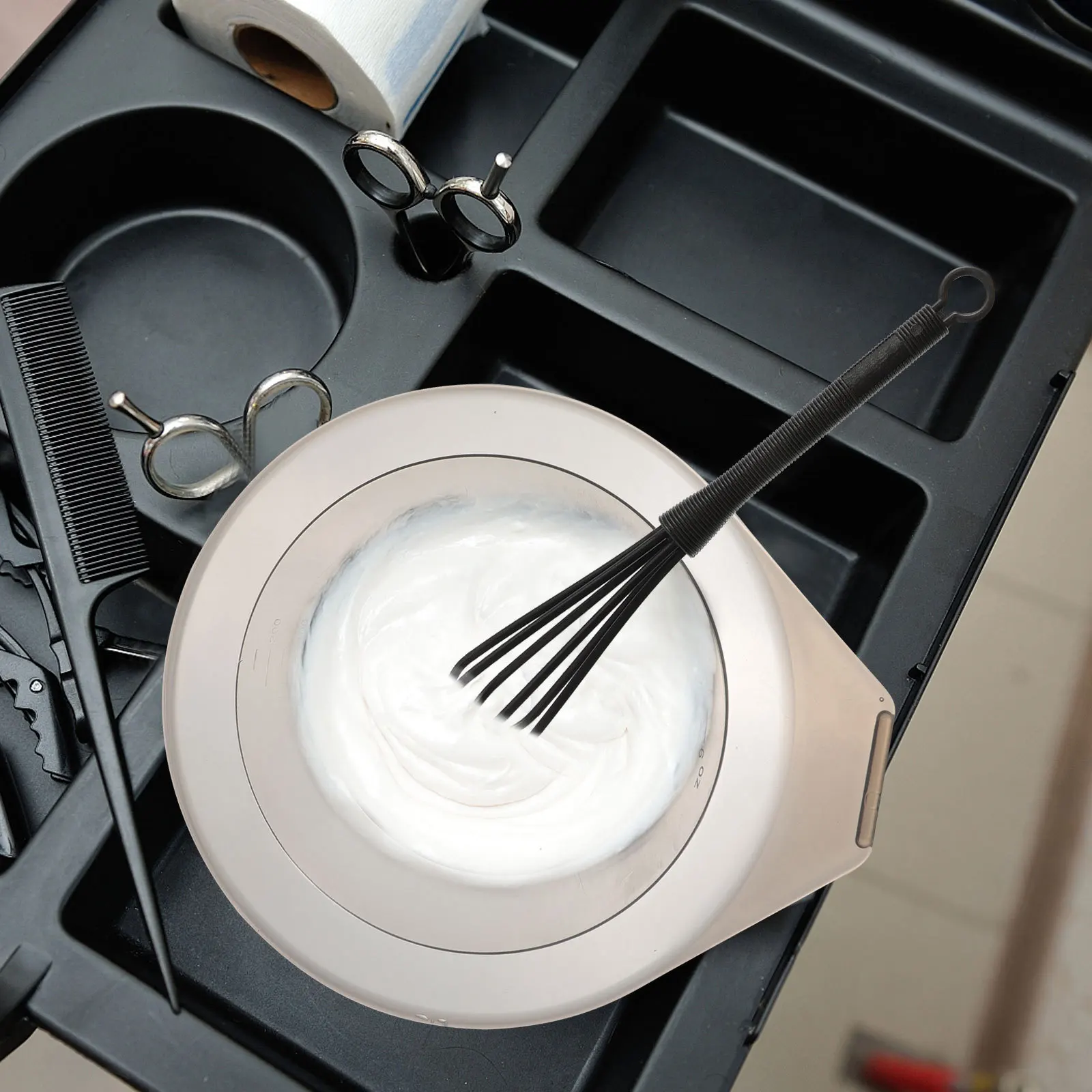 1 Set Dye Bowl Kit Transparent Scale Design Accurate Measurement Easy Hold Durable Hair Coloring Tool For Salon Home Use Hair - Image 2