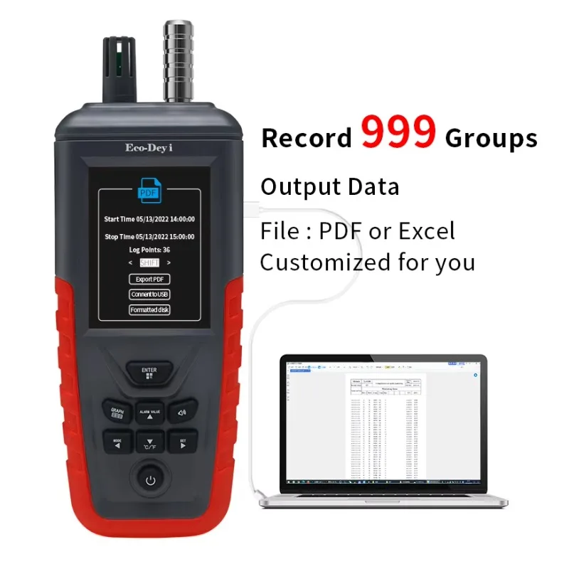 

Handheld Particle Counter 2.83 L/min 0.3-10 μm Lab Cleanroom USB Data