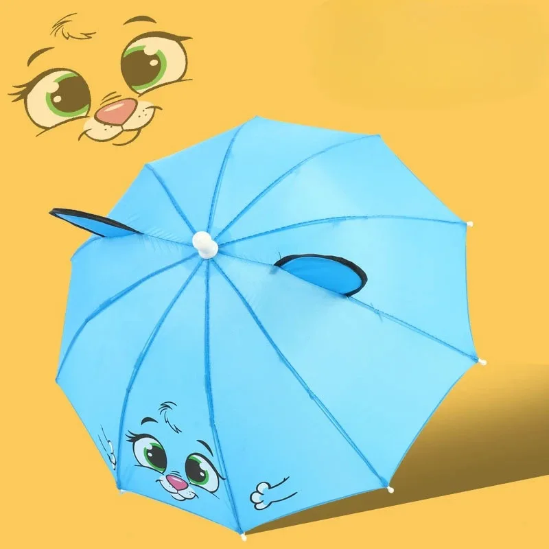 Cute Cartoon Children Umbrella Animation Creative Long-handled 3D Ear Modeling Kids Umbrella for Boys Girls