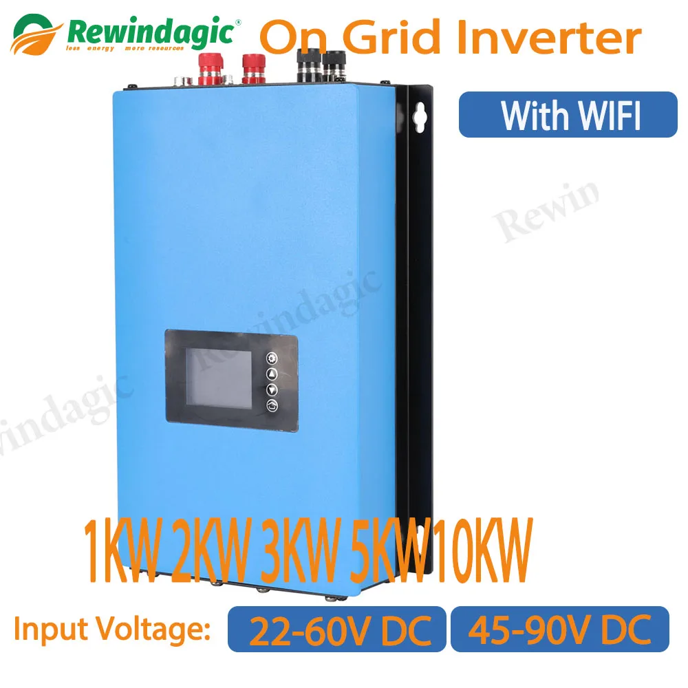 

1KW-10KW Wind MPPT Power On Grid Tie Inverter With Limiter Sensor Pure Sine Wave 230V For 24V 48V For Wind Turbine Generator