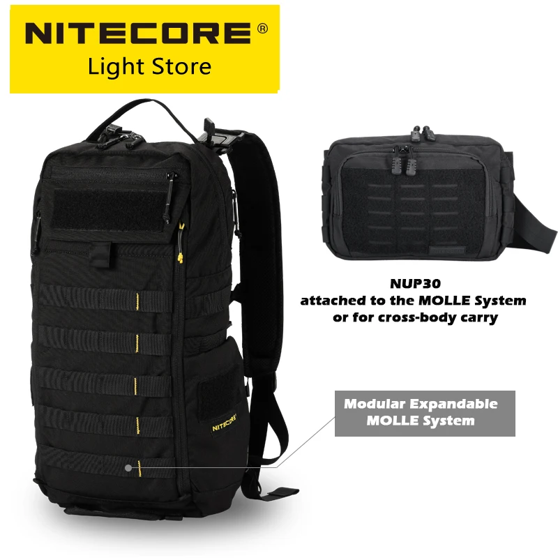 

NITECORE BP18 Waterproof Travel Backpack Multi-purpose Commuter Trekking Outdoor Fishing Sport Military Tactical Bag 500D Nylon