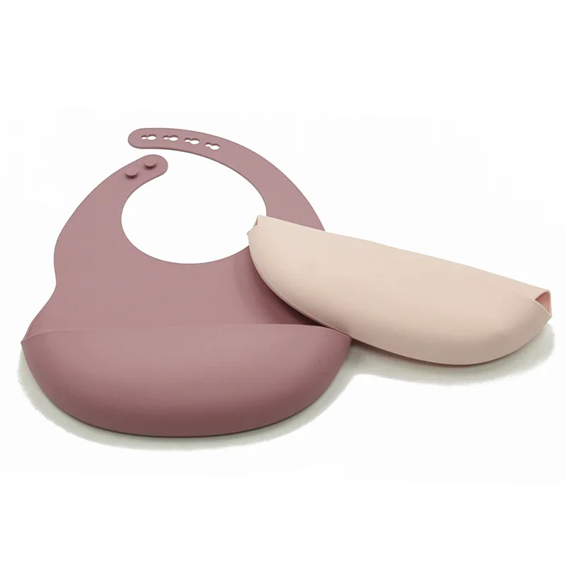 Ensemble de bavoir en silicone imprimé personnalisé pour bébé, sans BPA, qualité alimentaire, imperméable, coloré, alimentation des enfants