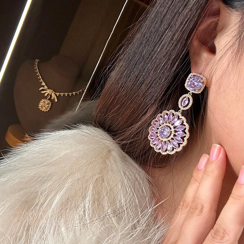 Luxury Zircon Exquisite New Temperament Earrings