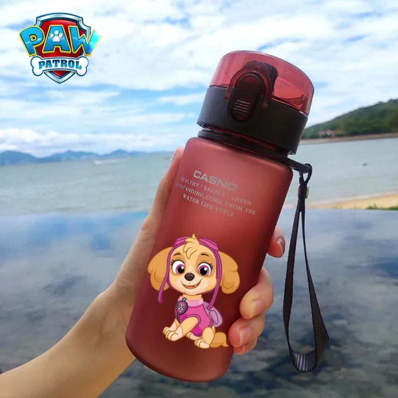 Paw Patrol Action Figures Straw Mugs Chase Marshall Skye Kids Matte Sports Bottles 400ml Outdoor Portable Kids Cup School Gift