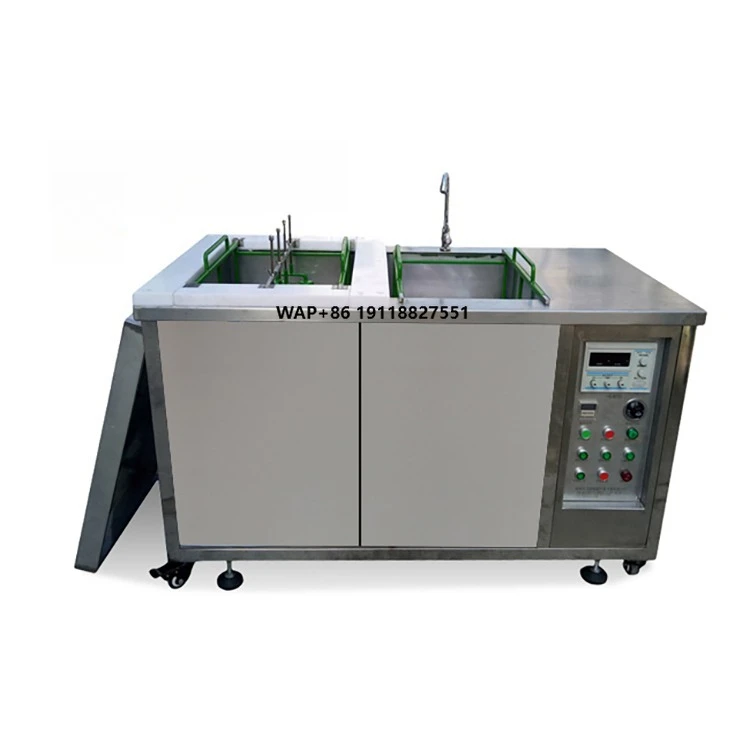 Electric New Two Tanks 52L Industrial Ultrasonic Cleaning Machine with Stainless Steel Tanks for Oil Rust Stain Carbon Removal