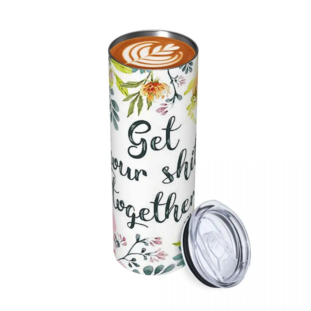 Get Your Shit Together Stainless Steel Tumbler Vacuum Insulated Mugs Thermal Cold Cup Straw With Lid 20oz