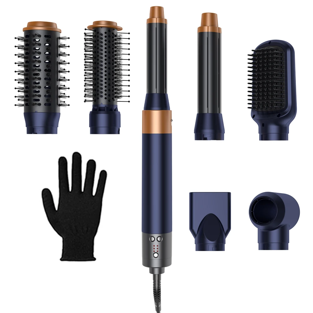 Professional 7 1 Hot Air Brush Hair Styler New Trend New Trend 7 1 Hair Dryer Straightener Curler Electric Household Hair