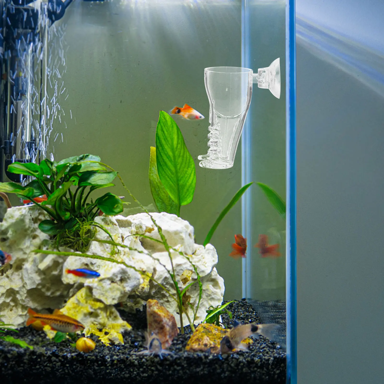 

Acrylic Fish Shrimp Feeder Pants Modeling Aquarium Feeding Container for Tank Bottom Buried Use Clear Feeding Tool Fish Vacation