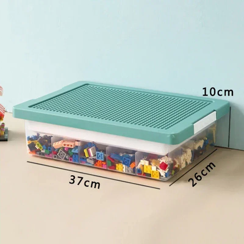 Block Transparent Plastic Box Kids Toy Container Case Large Capacity Jewelry Organizer Stackable Storage Box for Lego Building