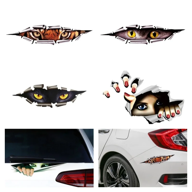 

Car Sticker 3D Creative Sticker Eyes Peeking Monster Vinyl Sticker For Home Motorcycle Anti Scratch Decals