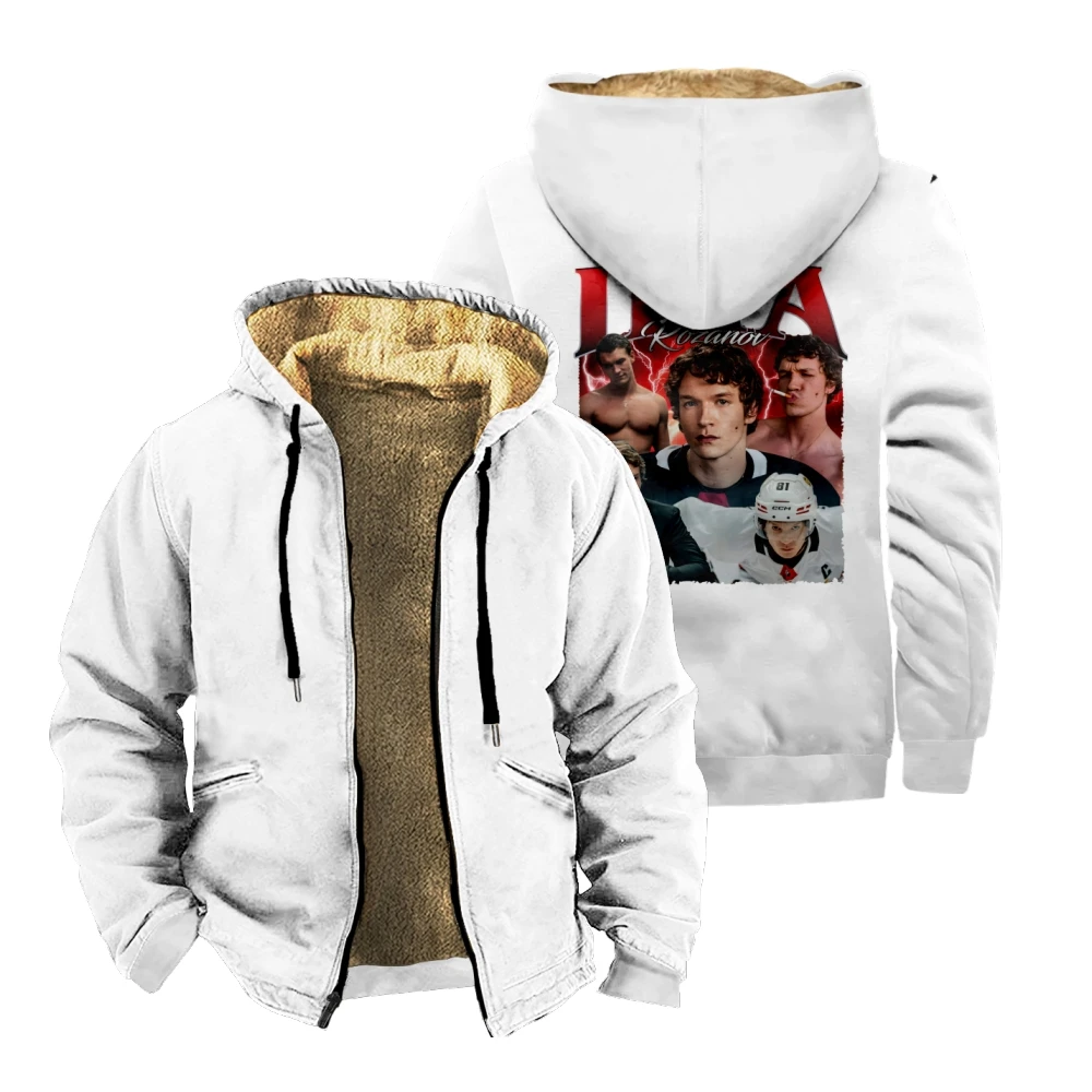 Heated Rivalry Ilya Rozanov Zipper Coat Unisex Long Sleeve Hooded Winter Jacket Streetwear Parka