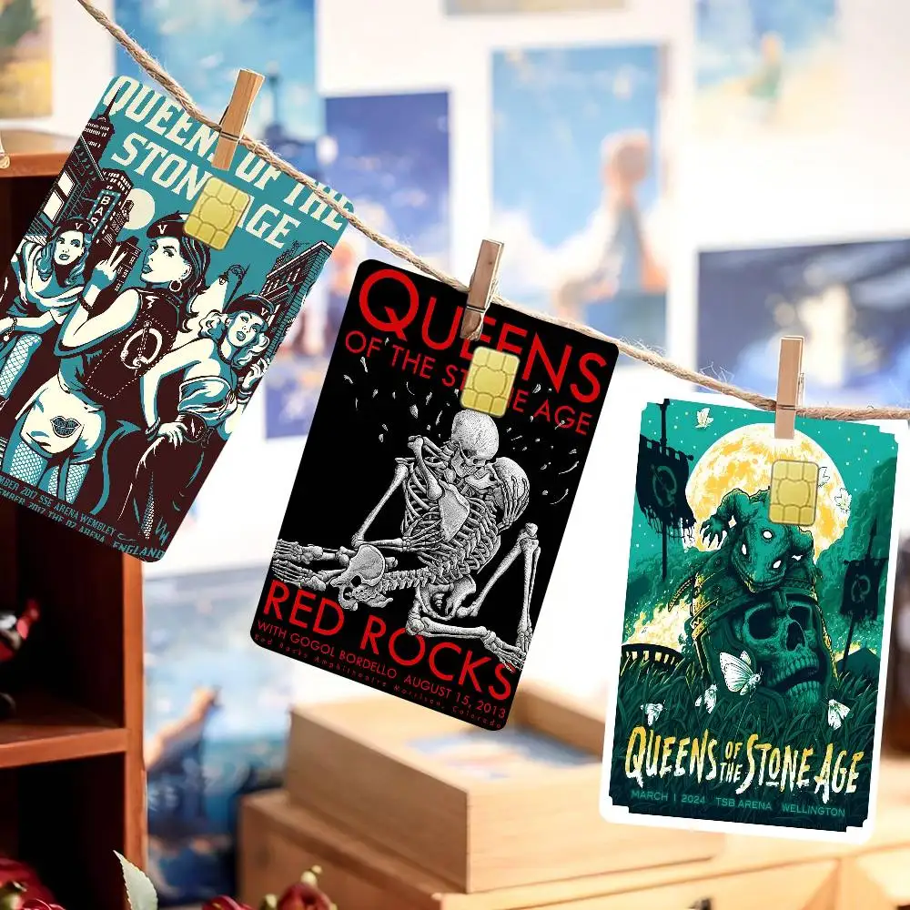 

Queens Of The Stone Age Anmie Sticker Film Skin Cover For Credit Card Debit Bank Card Front