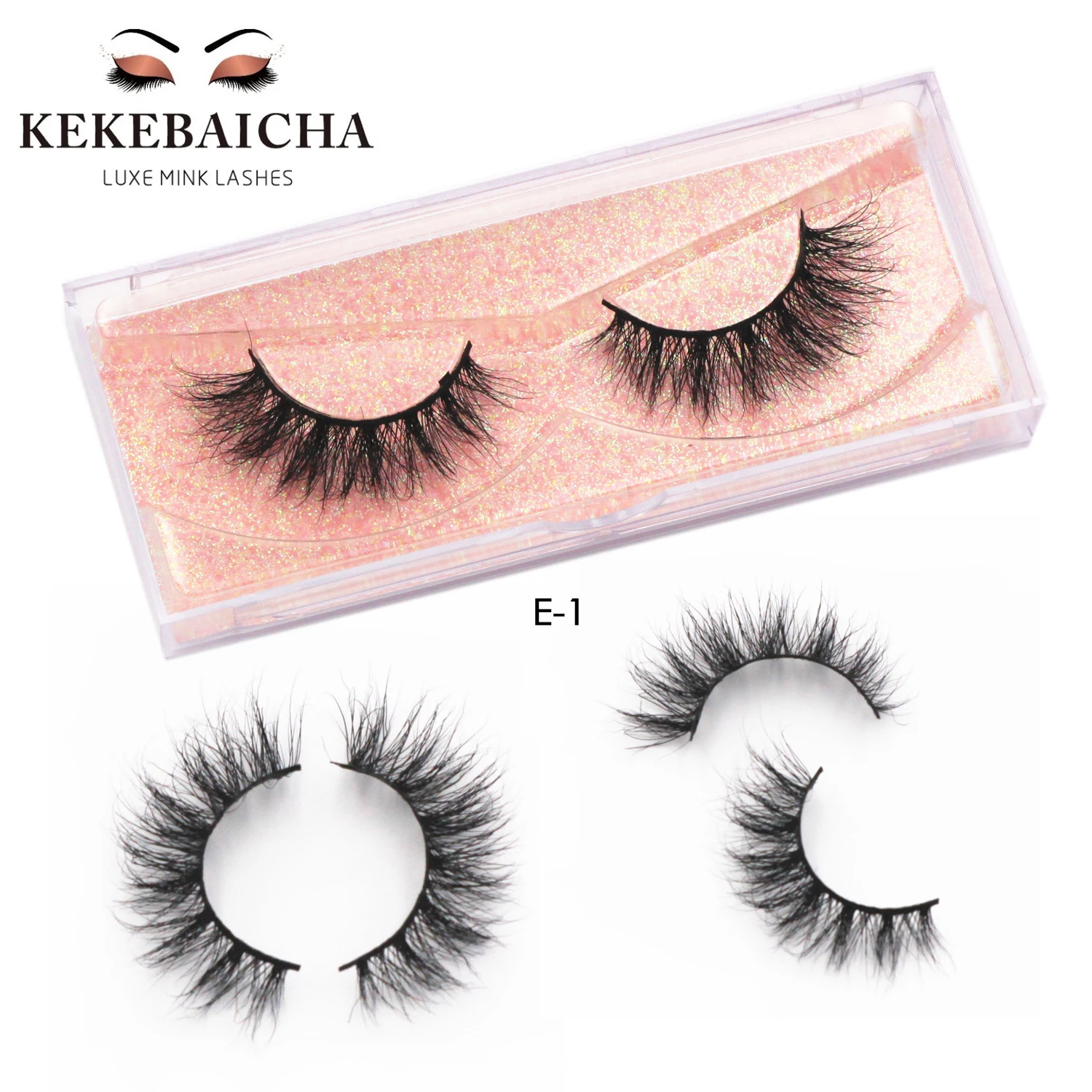 KEKEBAICHA 3D Mink Eyelashes Cruelty Free Handmade Medium Volume Mink Lash Natural Lashes Soft False Eyelashes Makeup cilios E01