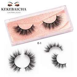 KEKEBAICHA 3D Mink Eyelashes Cruelty Free Handmade Medium Volume Mink Lash Natural Lashes Soft False Eyelashes Makeup cilios E01