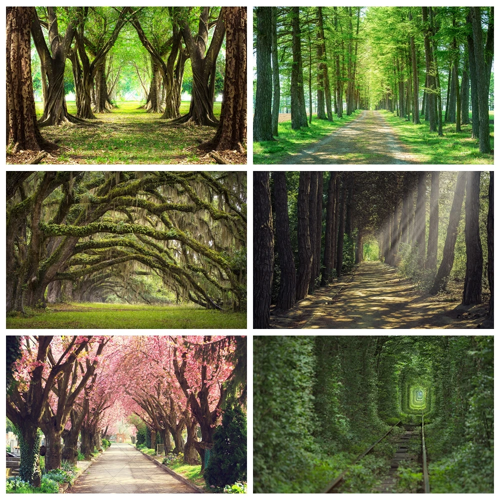 

Woods Path Banner Backdrop Custom Forest Theme Children Room Birthday Photography Poster Decoration Photo Wall Background