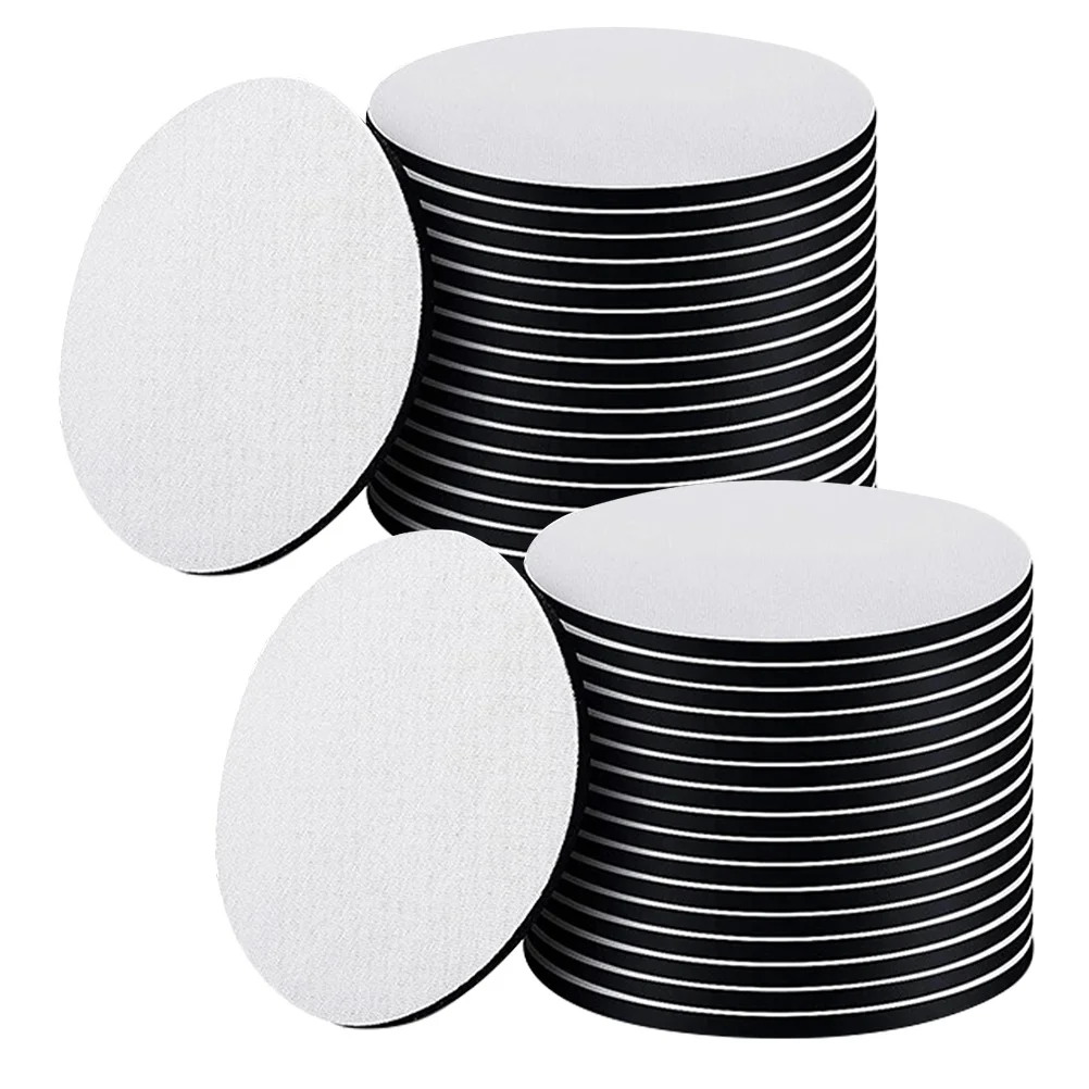 

50pcs Sublimation Blank Coasters Round Neoprene Diy Cup Coasters For Car Coffee Table Desk Home Office Crafts Gifts Art Supplies