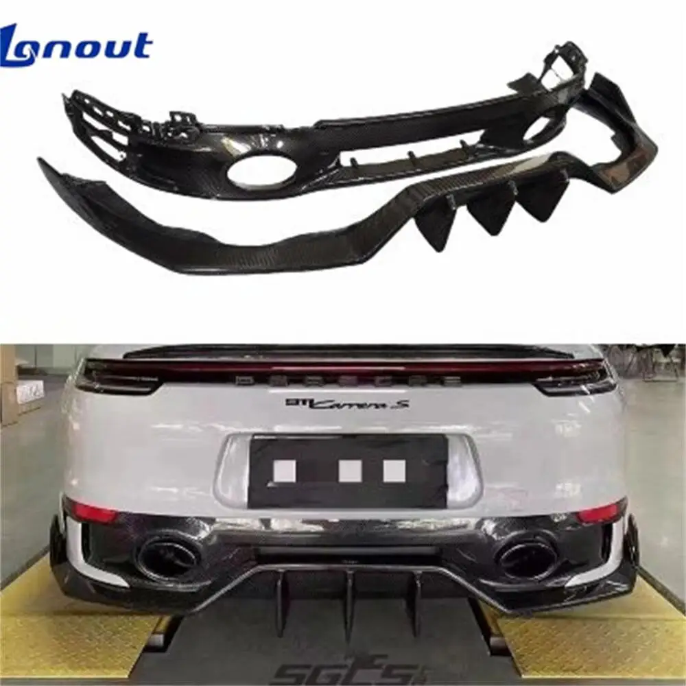 

911 992 Rear Dry Carbon Fiber Diffuser Rear Bumper Body Kit for Porsche 911 992 19-21