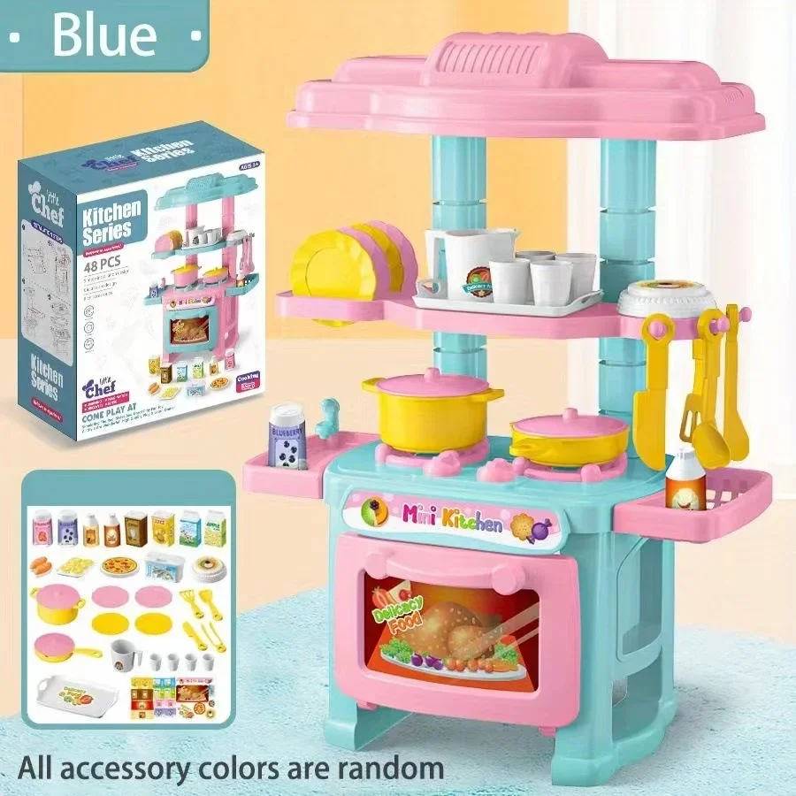 ミニキッチンカウンターおもちゃ模擬子供のふりままごとロールプレイふりゲーム調理食品おもちゃセット少年少女ギフト子供