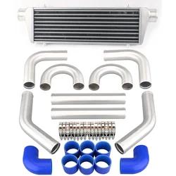 Turbo Intercooler 450x180x65mm 2.5inch Inlet Tube Fin Turbo Aluminum Pipe Piping Kit Universal DIY PIPING Car Accessory
