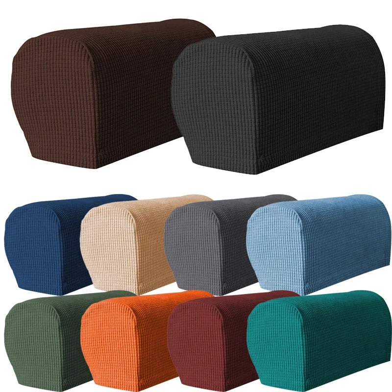 2PCS/SET Thickened Non Slip Couch Chair Arm Protector Stretchy Flannel Furniture Sofa Armrest Cover Couch Covers for Sofas