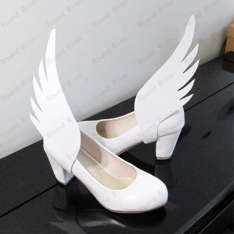 Puella Magi Madoka Magica Kaname Madoka Cosplay zapatos de disfraz de cómic blanco